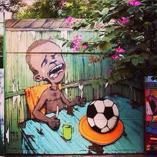 World Cup 2014: Σκληρά μηνύματα στους τοίχους της Βραζιλίας